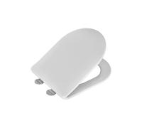 Showerdrape Petra D Shaped Slim Soft Close Quick Release Adjustable Toilet Seat in White Showerdrape White