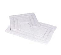 Showerdrape Pinnacle White 2 Piece 100% Cotton Bath Mat Set