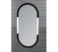 Showerdrape Putney 80 X 40Cm Oval Bathroom Mirror With Black Frame