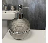 Showerdrape Pzazz Silver Diamante Bathroom Sink Liquid Soap Dispenser Showerdrape Silver