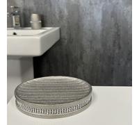 Showerdrape Pzazz Silver Diamante Bathroom Sink Soap Dish Showerdrape Silver