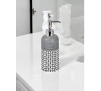 Showerdrape Ravello Geo Floral Grey & White Liquid Soap Dispenser