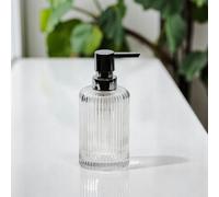 Showerdrape Regent Ribbed Glass Chrome Liquid Soap Dispenser