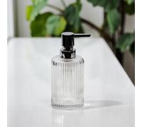 Showerdrape Regent Ribbed Glass Chrome Liquid Soap Dispenser