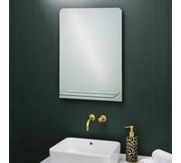 Showerdrape Rochester Rectangular Wall Mounted Frameless Bathroom Mirror 70 x 50cm in Silver | Size: 70 x 50 cm Showerdrape Silver 70 x 50 cm