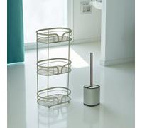 Showerdrape Sage Green Bathroom Accessory Set Floor Caddy With Toilet Brush And Holder