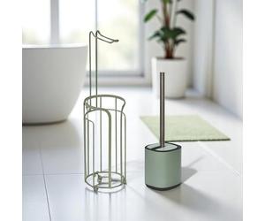 Showerdrape Sage Green Bathroom Accessory Set Toilet Roll Holder and Toilet Brush