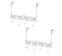 Showerdrape Set Of 2 Butterflies White Over Door Storage Hooks