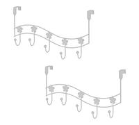 Showerdrape Set Of 2 Flowers White Over Door Storage Hooks