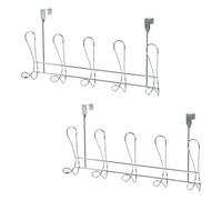 Showerdrape Set Of 2 Lyrical Chrome Over Door Bathroom Robe Hooks