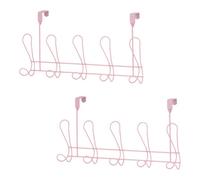 Showerdrape Set Of 2 Lyrical Pink Over Door Bathroom Robe Hooks