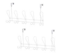 Showerdrape Set Of 2 Lyrical White Over Door Bathroom Robe Hooks