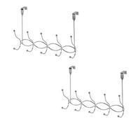 Showerdrape Set Of 2 Waves Chrome Over Door Storage Hooks