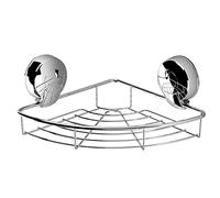 Showerdrape Shower Basket Storage Floating, Suction Bathroom Organiser For Toiletries Shampoo Holder Bathroom Accessories Chrome Shower Shelf No Drilling Bathroom Caddy Sponge Holder