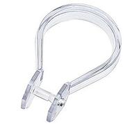 Showerdrape Shower Curtain Rings, Clear, 12 Pack