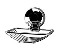 Showerdrape Soap Dish Caddy Floating Shelves For Bathroom Wall Suction Shower Organiser Soap Holder For Kitchen Sink Drill Free Rack, Shower Soap Holder Suction Chrome Corner Caddy Shelf