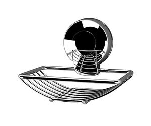 Showerdrape Soap Dish Caddy Floating Shelves For Bathroom Wall Suction Shower Organiser Soap Holder For Kitchen Sink Drill Free Rack, Shower Soap Holder Suction Chrome Corner Caddy Shelf