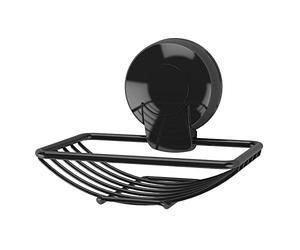 Showerdrape Soap Dish Caddy Floating Shelves For Bathroom Wall Suction Shower Organiser Sponge Holder For Kitchen Sink Drill Free Rack, Shower Soap Holder Black Corner Caddy Shelf