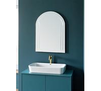 Soho Diamond Cut Arched Frameless Bathroom Mirror 60cm x 45cm