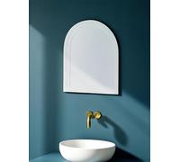 Showerdrape Soho Frameless Bathroom Wall Mirror, Wall Mounted Bathroom, Modern Diamond Bevel Edge Mirror Arched Wall For Hallway Living Room Bedroom