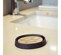 Showerdrape Sonata Black & Bamboo Soap Dish