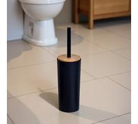 Showerdrape Sonata Black & Bamboo Toilet Brush & Holder