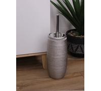 Showerdrape Sparkle Silver Set of 5 Pieces Bathroom Accessory Set Soap Dispenser Toothbrush Tumbler Toilet Brush & Holder Resin (Toilet Brush & Holder)