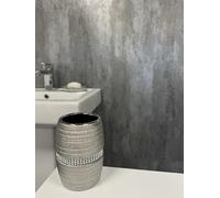 Showerdrape Sparkle Silver Set of 5 Pieces Bathroom Accessory Set Soap Dispenser Toothbrush Tumbler Toilet Brush & Holder Resin (Tumbler)