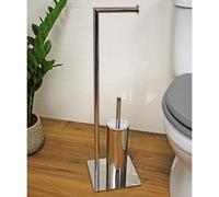 Stamford Stainless Steel Chrome Toilet Roll Holder & Toilet Brush Combination Showerdrape Silver One Size
