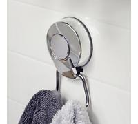 Showerdrape Suctionloc Chrome Steel Suction Wall Mounted Robe Hook