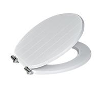 Showerdrape Suffolk Soft-Close White Grooved Toilet Seat