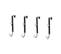 Showerdrape Tahiti Pearl Set Of 4 Black Over Door Hooks