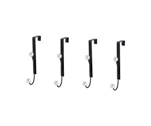 Showerdrape Tahiti Pearl Set Of 4 Black Over Door Hooks