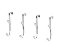 Showerdrape Tahiti Pearl Set Of 4 Chrome Over Door Hooks