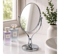 Showerdrape Triton 5X Magnifying Chrome Oval Vanity Mirror In Silver Silver