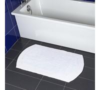 Showerdrape Ultra 100% Cotton Grey Reversible Bath Mat 800 x 500mm in White Showerdrape White