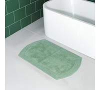 Showerdrape Ultra 100% Cotton Light Grey Bath Mat 800 x 500mm in Green Showerdrape Green