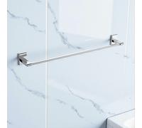 Showerdrape Unity 500mm Chrome Stainless Steel Wall Mounted Towel Rail in Silver Showerdrape Silver