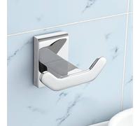 Showerdrape Unity Chrome Stainless Steel Wall Mounted Robe Hook in Silver Showerdrape Silver