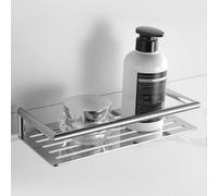 Showerdrape Verso Stainless Steel Chrome Rectangular Shower Basket in Silver Showerdrape Silver