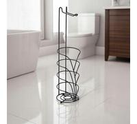 Showerdrape Vertu Black Toilet Roll Holder & Spare Combination