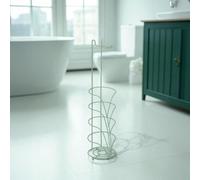 Showerdrape Vertu Wire Steel Toilet Roll Holder & Spare Paper Combo in Green Showerdrape Green