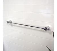 Showerdrape Vitality 500mm Chrome Stainless Steel Wall Mounted Towel Rail in Metallic Silver Showerdrape Metallic Silver