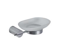 Showerdrape Vitality Chrome Stainless Steel & Frosted Glass Wall Mounted Soap Dish