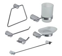 Showerdrape Vitality Chrome Stainless Steel Wall Mounted 6 Piece Bathroom Accessory Set