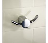 Showerdrape Vitality Chrome Stainless Steel Wall Mounted Robe Hook in Silver Showerdrape Silver