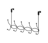 Showerdrape Waves Black Over Door Storage Hooks