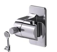 Showerhead Bracket Wall Mount - Narrow Arm, Adaptable Turn Mechanism, Practical Washroom Component | Advanced Angle Customization for Guests Relatives Cabins Suites Showering Rinsing Hygiene Use