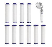 Showerhead Filter Core - Replacement Cartridge Pack, Water Clean Insert, Purification Filtration Element | Showerhead Core High Shower Filter Cartridge Set for Hard Water Chlorine Reduction