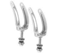 SHOWERORO 1 Pair Steel Front Wheel Fork Bracket 6/8 Inch Wheelchair Parts with Bearings Front Fork Wheel Bracket for Manual and Electric Wheelchair